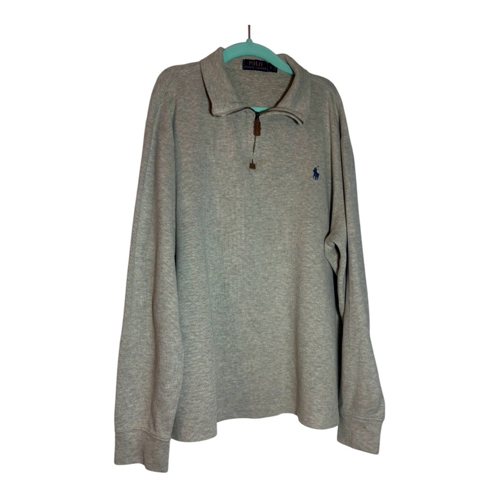 POLO RALPH LAUREN Gray Cotton Knit Sweatshirt